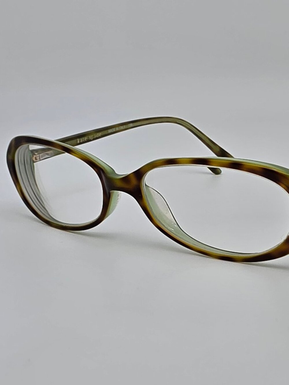 Kate Spade Cara 0N1V Tortoise on Light Green Eyeglasses Frame w/ Flexhinge Italy